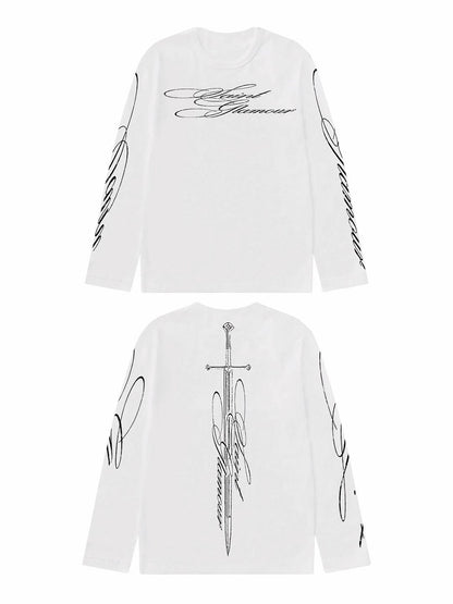 Round Neck Long-Sleeved TEE