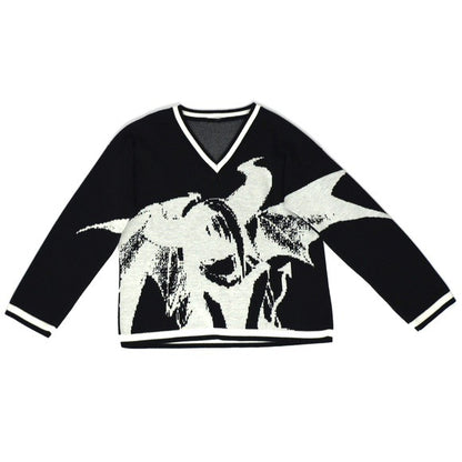 Muti graphic print long sleeve