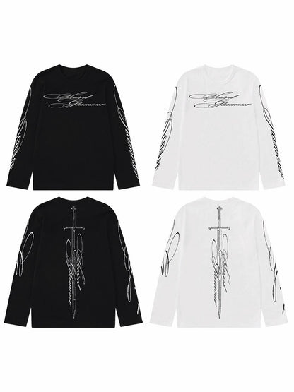 Round Neck Long-Sleeved TEE