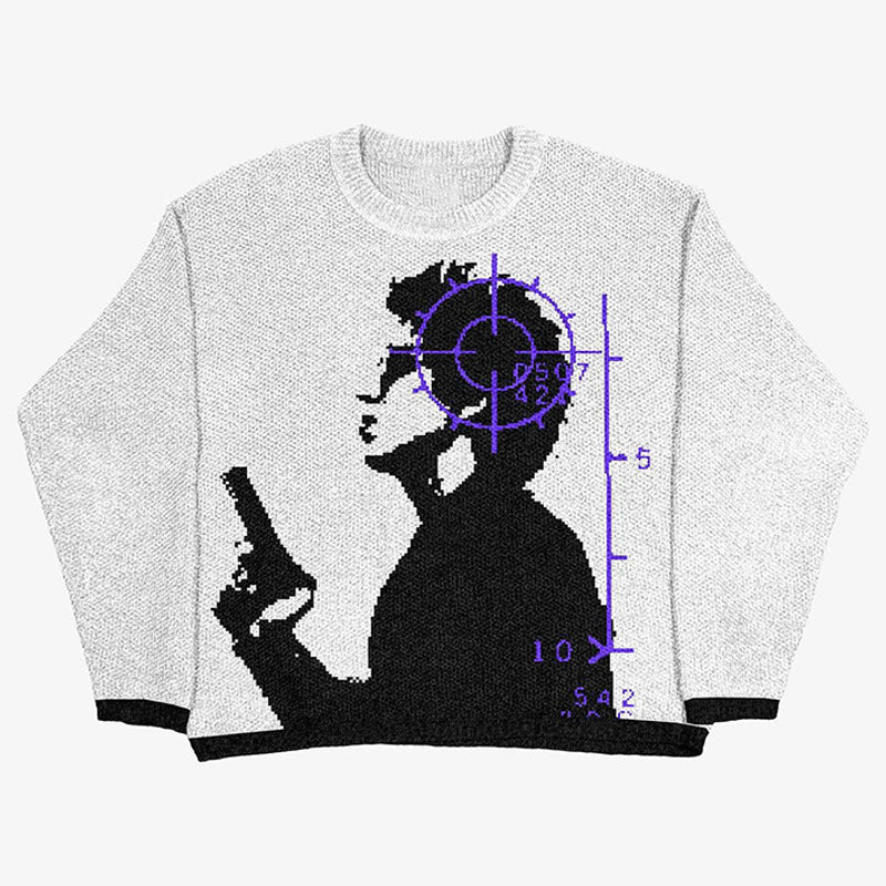 Muti graphic print long sleeve