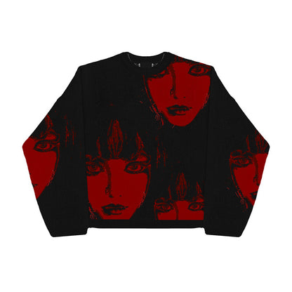 Muti graphic print long sleeve