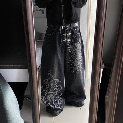 Loose high-waisted straight-leg Jeans
