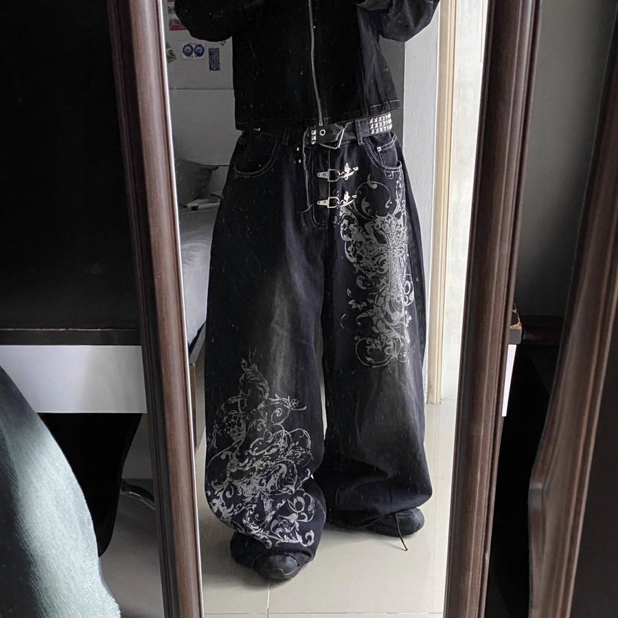 Loose high-waisted straight-leg Jeans