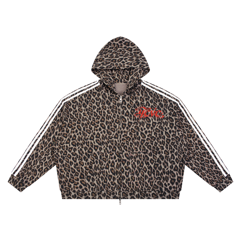 Leopard Zip Hoodie