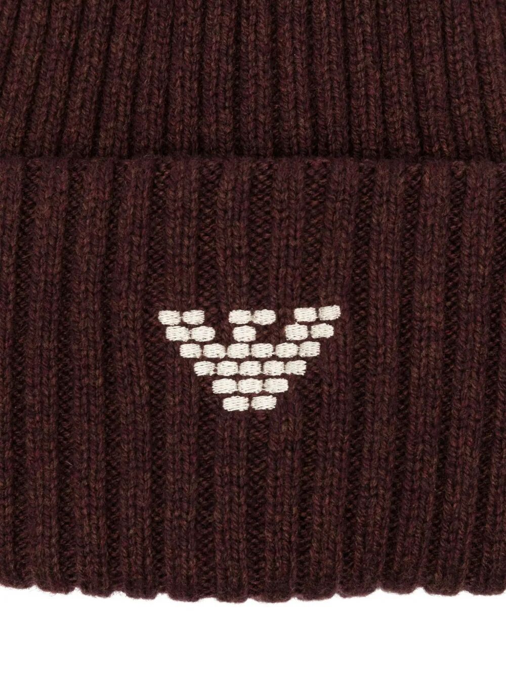 EMPORIO ARMANI Ribbed Wool Beanie Hat