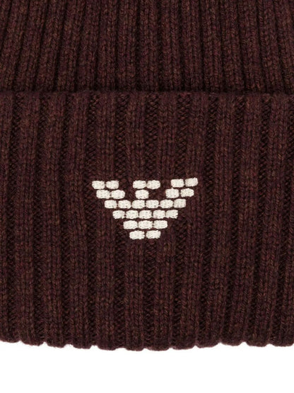 EMPORIO ARMANI Ribbed Wool Beanie Hat