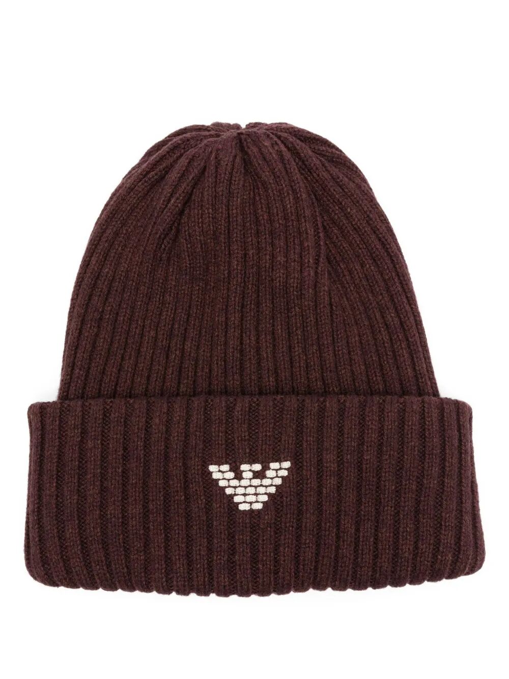EMPORIO ARMANI Ribbed Wool Beanie Hat