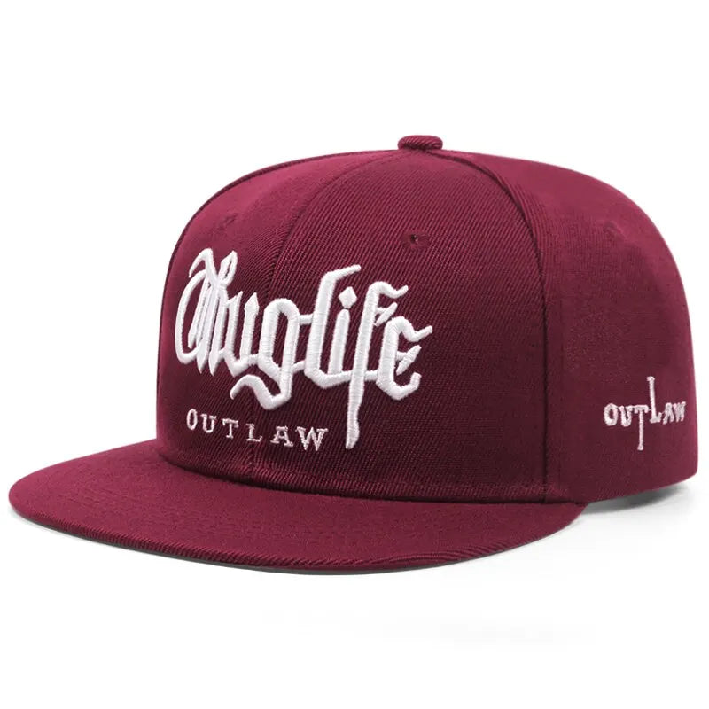 Thug Life Embroidery Snapback Baseball Cap