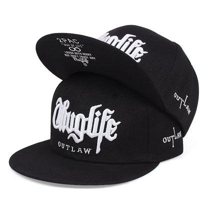 Thug Life Embroidery Snapback Baseball Cap