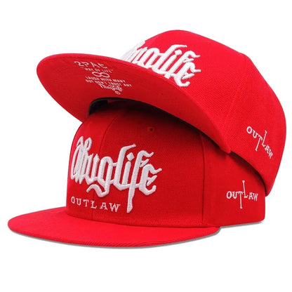 Thug Life Embroidery Snapback Baseball Cap