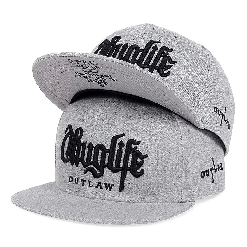 Thug Life Embroidery Snapback Baseball Cap