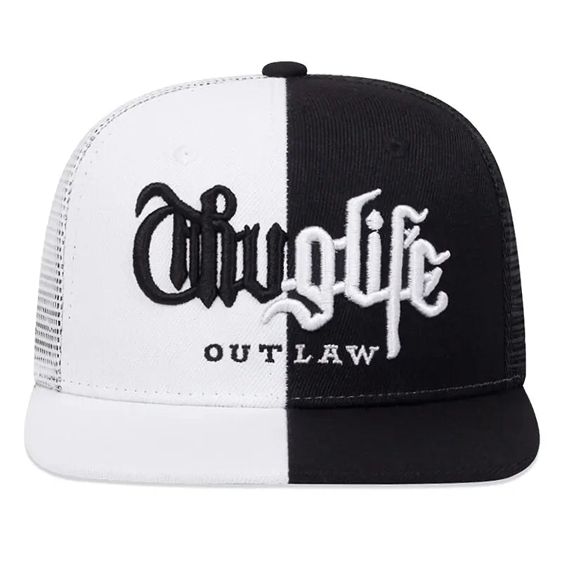 Thug Life Embroidery Snapback Baseball Cap
