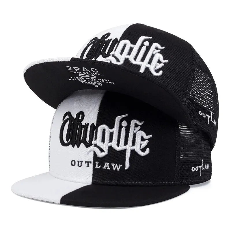 Thug Life Embroidery Snapback Baseball Cap