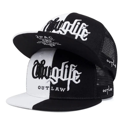 Thug Life Embroidery Snapback Baseball Cap