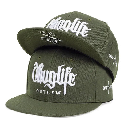Thug Life Embroidery Snapback Baseball Cap