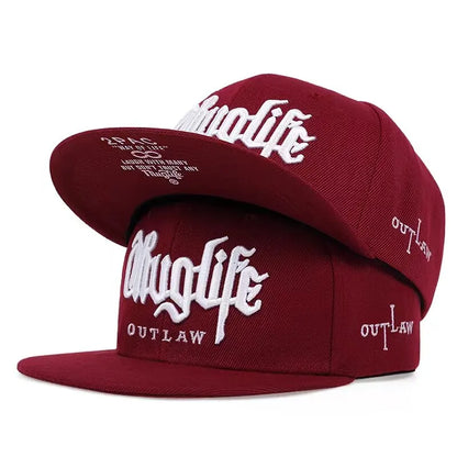 Thug Life Embroidery Snapback Baseball Cap