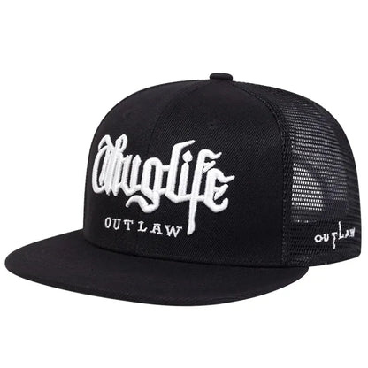 Thug Life Embroidery Snapback Baseball Cap