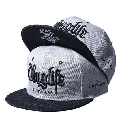 Thug Life Embroidery Snapback Baseball Cap