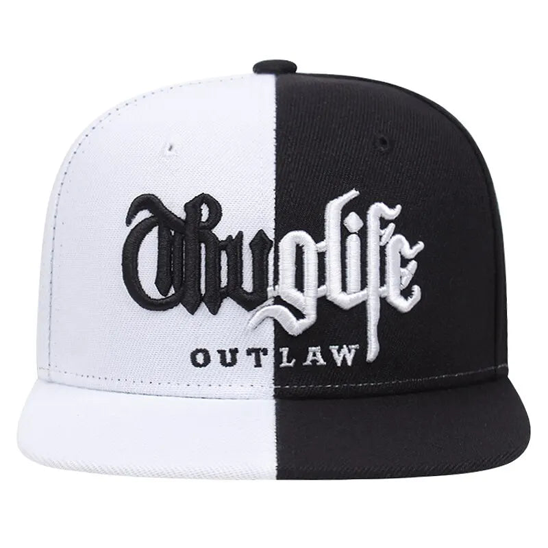 Thug Life Embroidery Snapback Baseball Cap