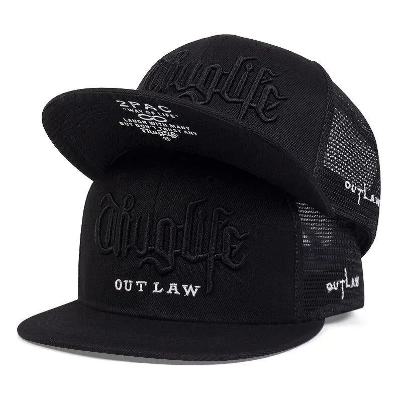 Thug Life Embroidery Snapback Baseball Cap