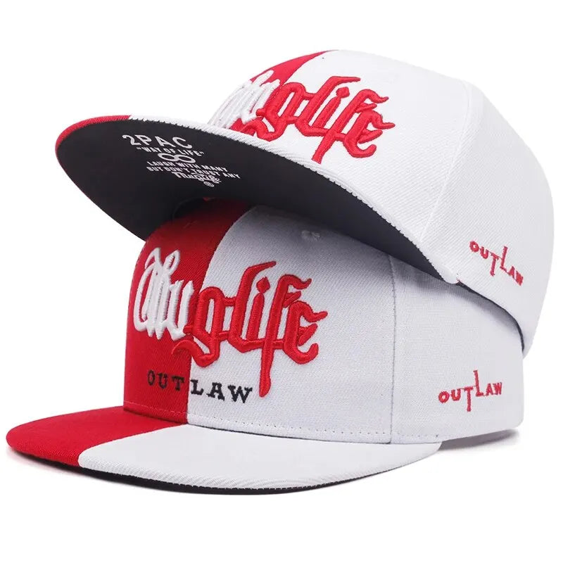 Thug Life Embroidery Snapback Baseball Cap