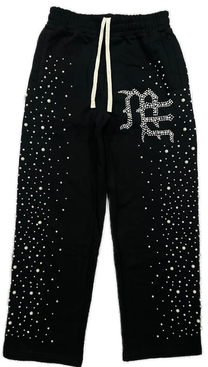 MIXED EMOTIONS Joggers Rhinestone Logo