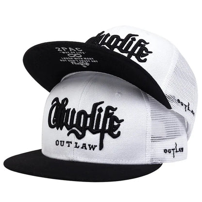 Thug Life Embroidery Snapback Baseball Cap