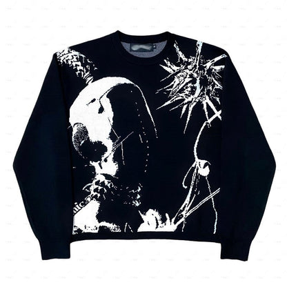 Muti graphic print long sleeve