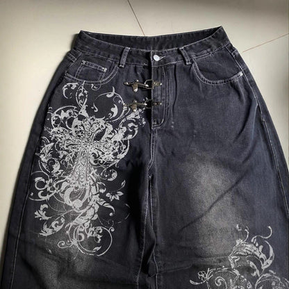 Loose high-waisted straight-leg Jeans