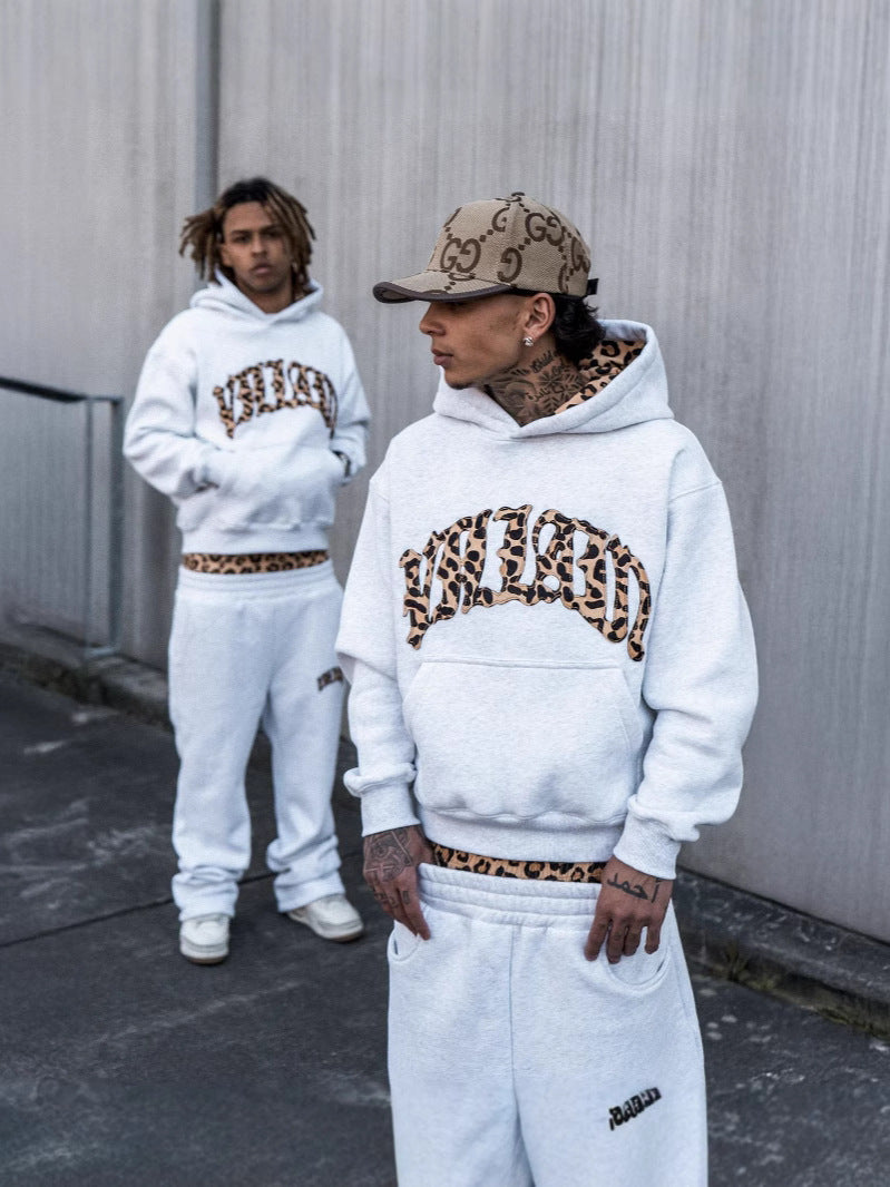 Leopard Hooded-Sweatshirt Set