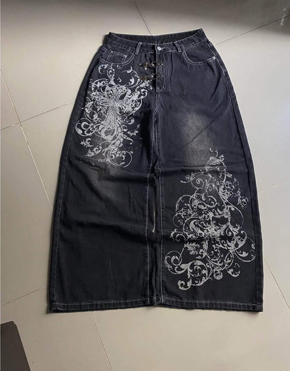 Loose high-waisted straight-leg Jeans