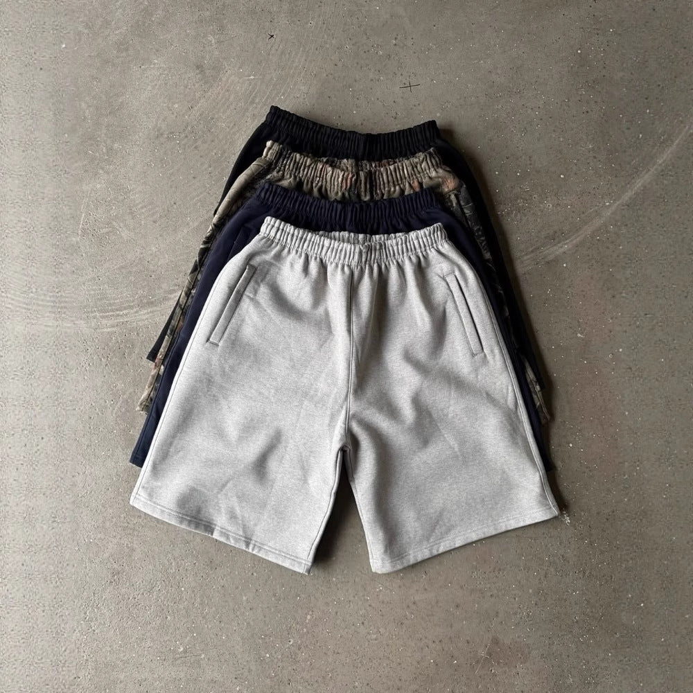 cursive print shorts