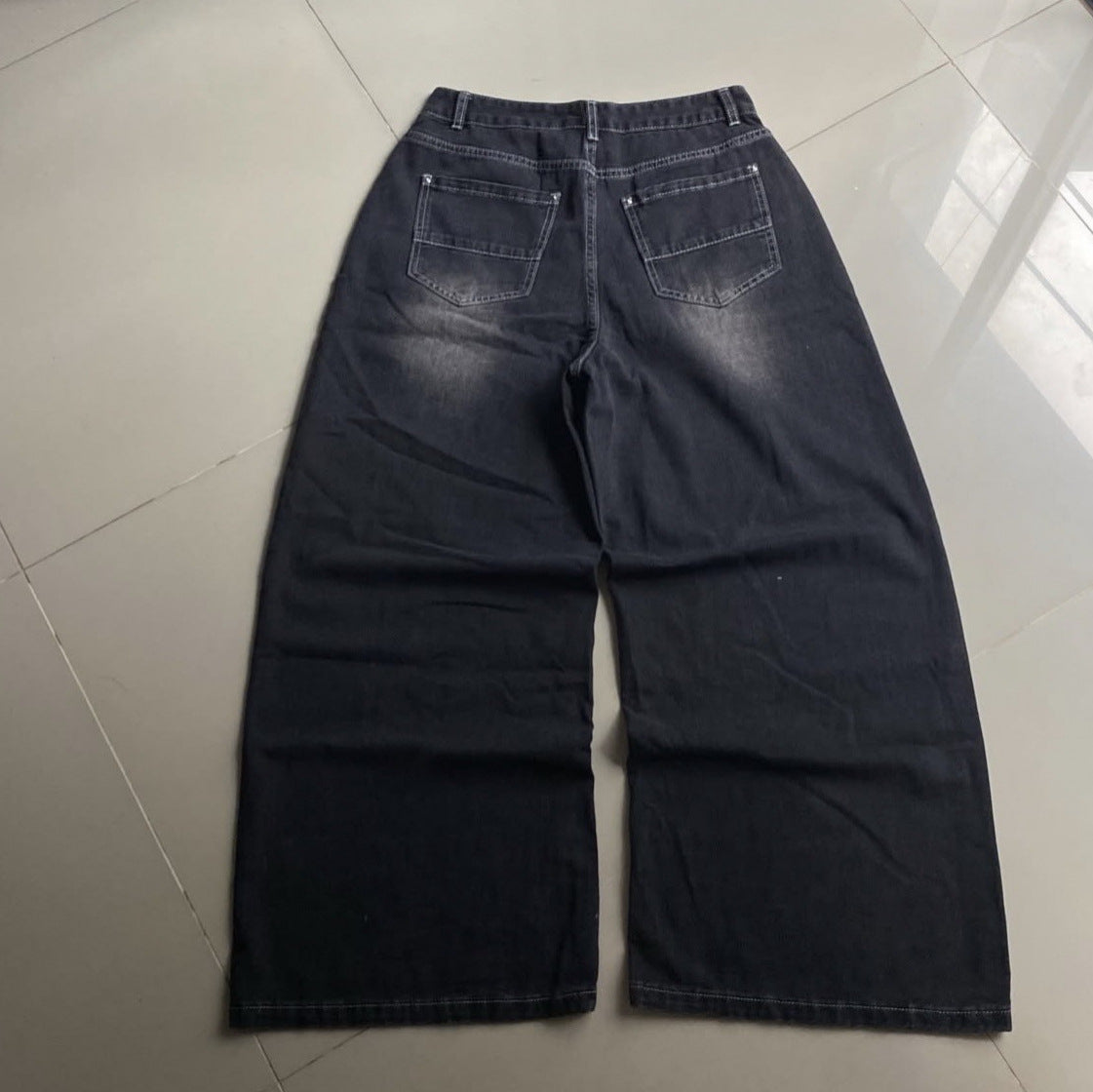 Loose high-waisted straight-leg Jeans
