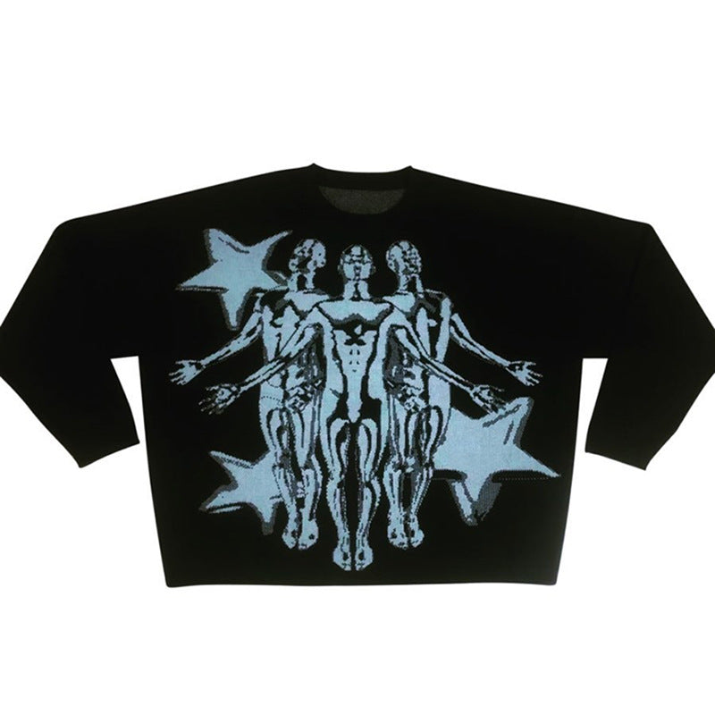 Muti graphic print long sleeve