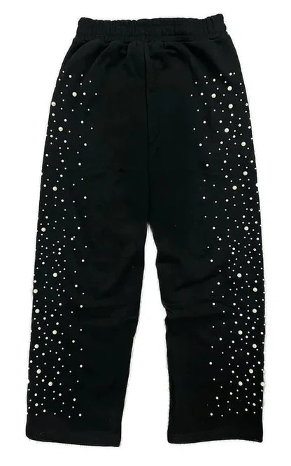 MIXED EMOTIONS Joggers Rhinestone Logo