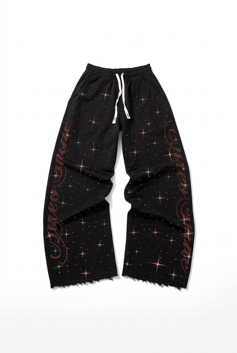 Star gaze sweatpants, white background